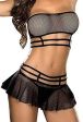Sexy completino a rete con minigonna super HOT 🔥