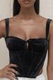 Velvet cropped top 