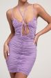 MISTRESS ROCKS NO RUCHED AT ALL LILAC GATHERED MESH DRESS 👗