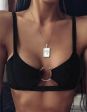 Top bikini con anello 