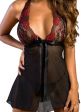 Babydoll velato con bralette in pizzo e raso